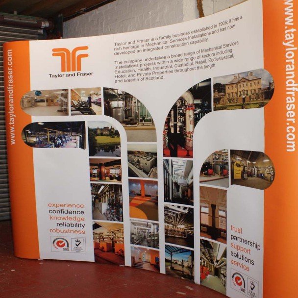 Exhibition popup display by Glasgow Banners