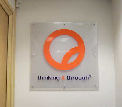Acrylic Wall sign with stand off fixings