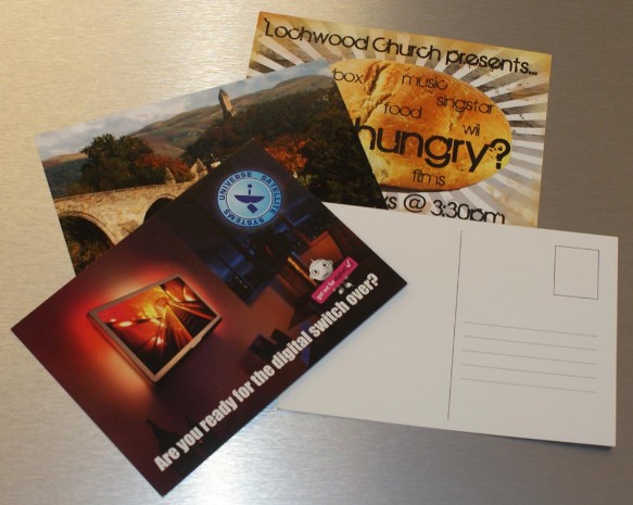 Digitly printed postcards Glasgow